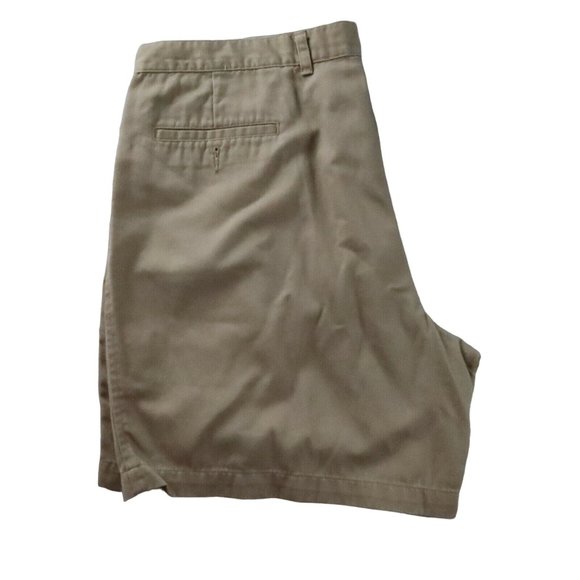DOCKERS Shorts Men's Pleated Khakis Slash Pockets Button Brown 38 - Picture 6 of 11